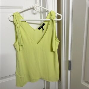 BCBGMaxAzria Light Green V-Neck Blouse